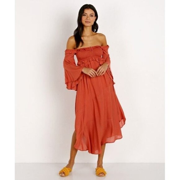 Spell & The Gypsy Florence Dress Burnt Red Size XS NWT